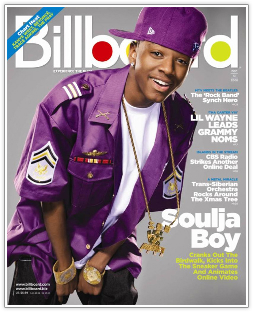 Soulja Boy on the cover of Billboard, December 13, 2008 · iSouljaBoyTellem, 2008